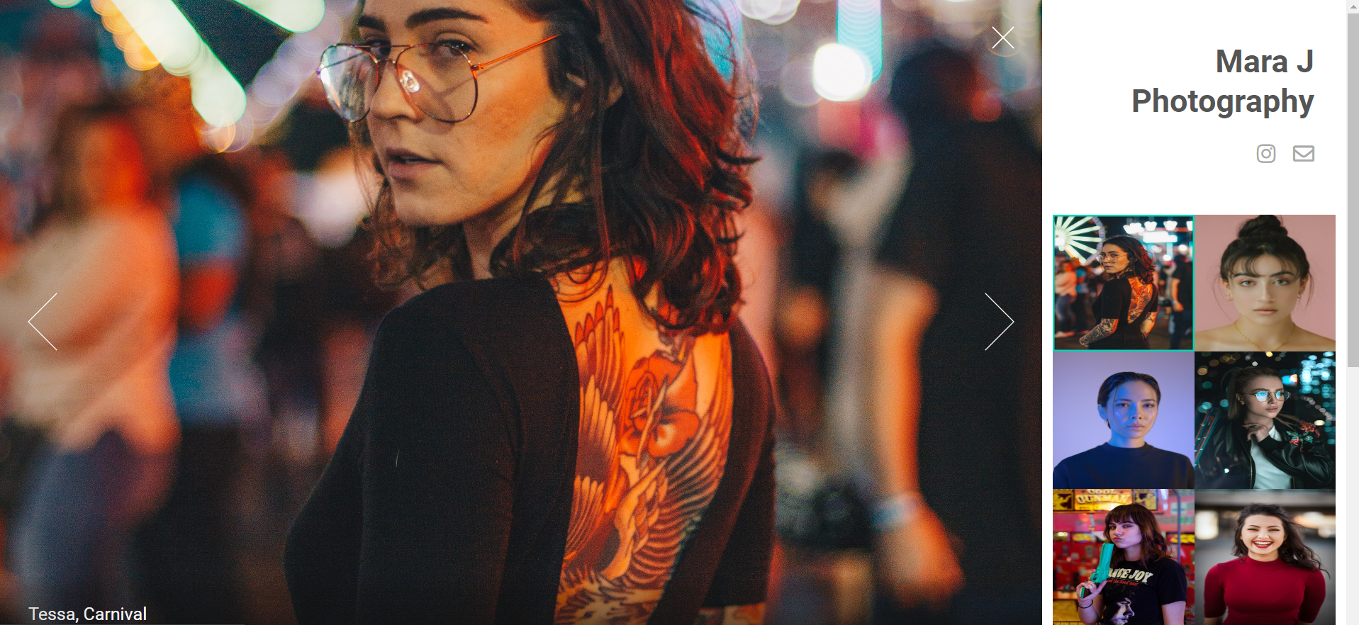 Past photo of photographer, Mara J